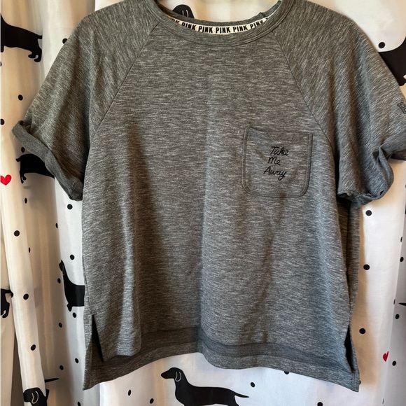 Victoria's Secret Gray Cropped Hoodie Relaxed Fit - Picture 1 of 4